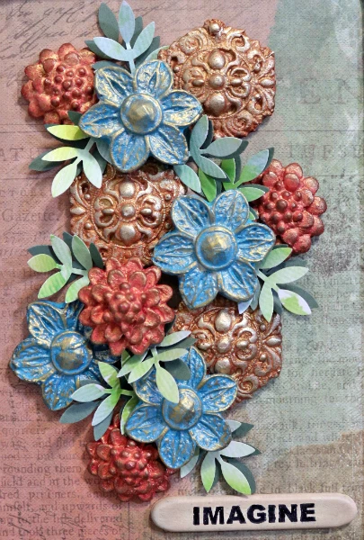 Create fabulous floral artwork with InstaMold and PermaStone!